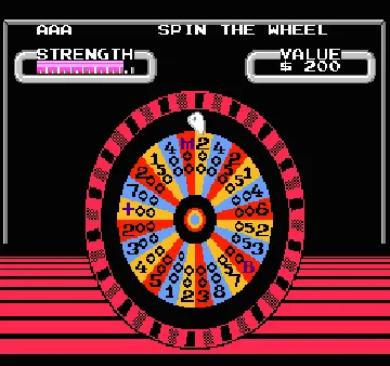 Wheel of Fortune (USA) (Rev 1) screen shot game playing